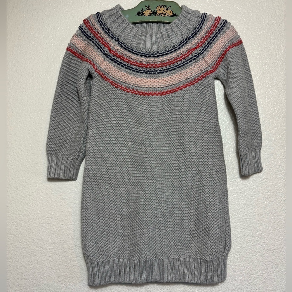 Baby Gap Kids 100% Cotton Gray Knit Sweater Dress Size 4T | holiday | Christmas